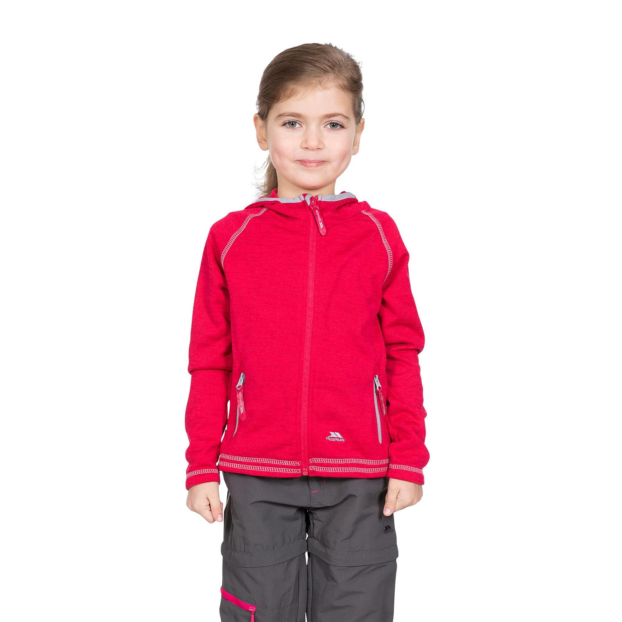 Trespass Kindermeisjes Goodness Fleecejack met volledige ritssluiting en capuchon 2-3 Years