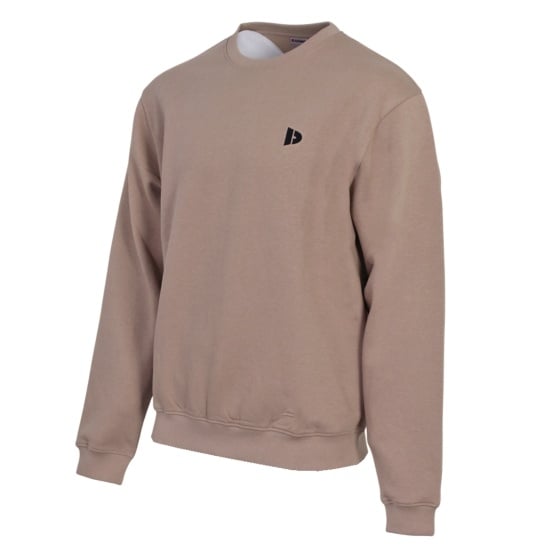 Donnay Donnay Heren - Fleece Crew Sweater Dean - Taupe Grey
