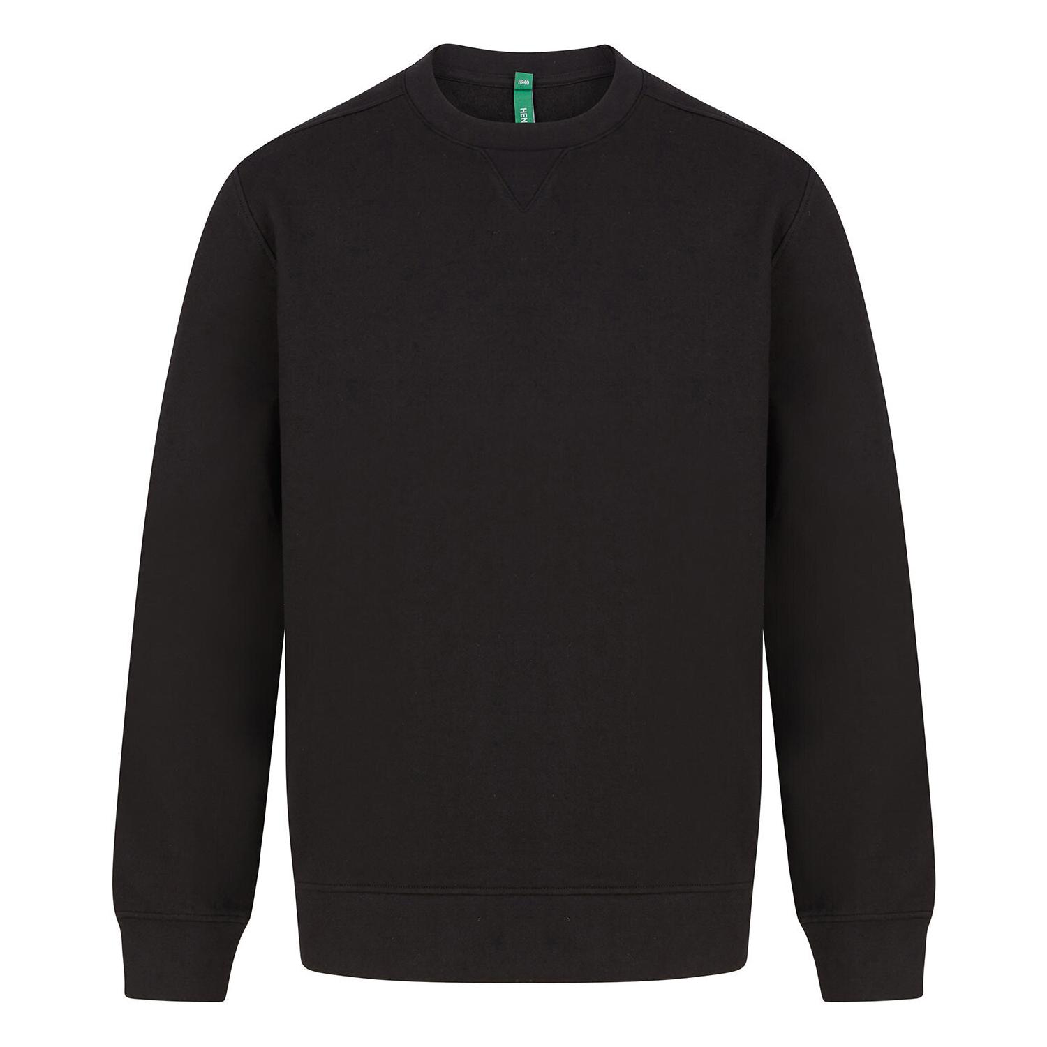 Henbury Unisex volwassen duurzaam sweatshirt L zwart