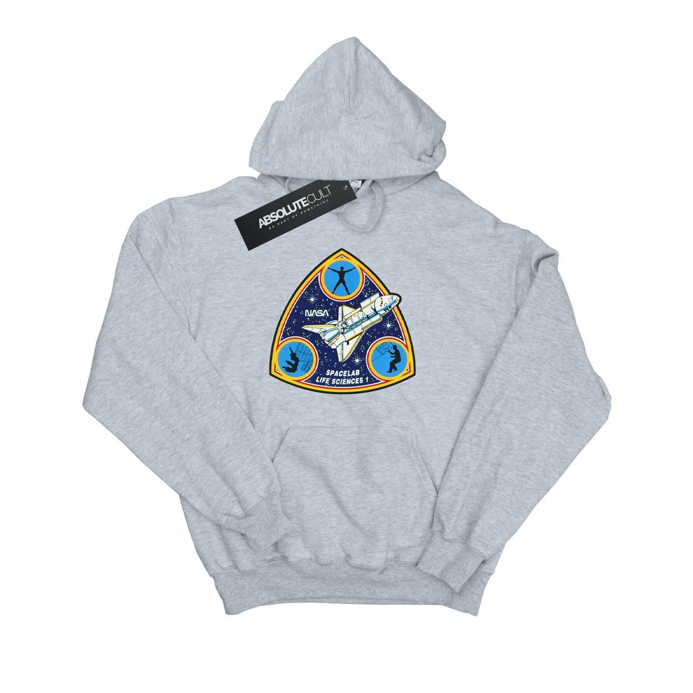 NASA heren klassieke Spacelab Life Science hoodie M grijs