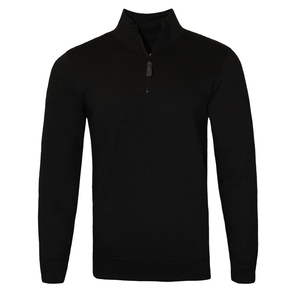 SOLS Stan-sweatshirt met contrasterende rits voor heren L zwart