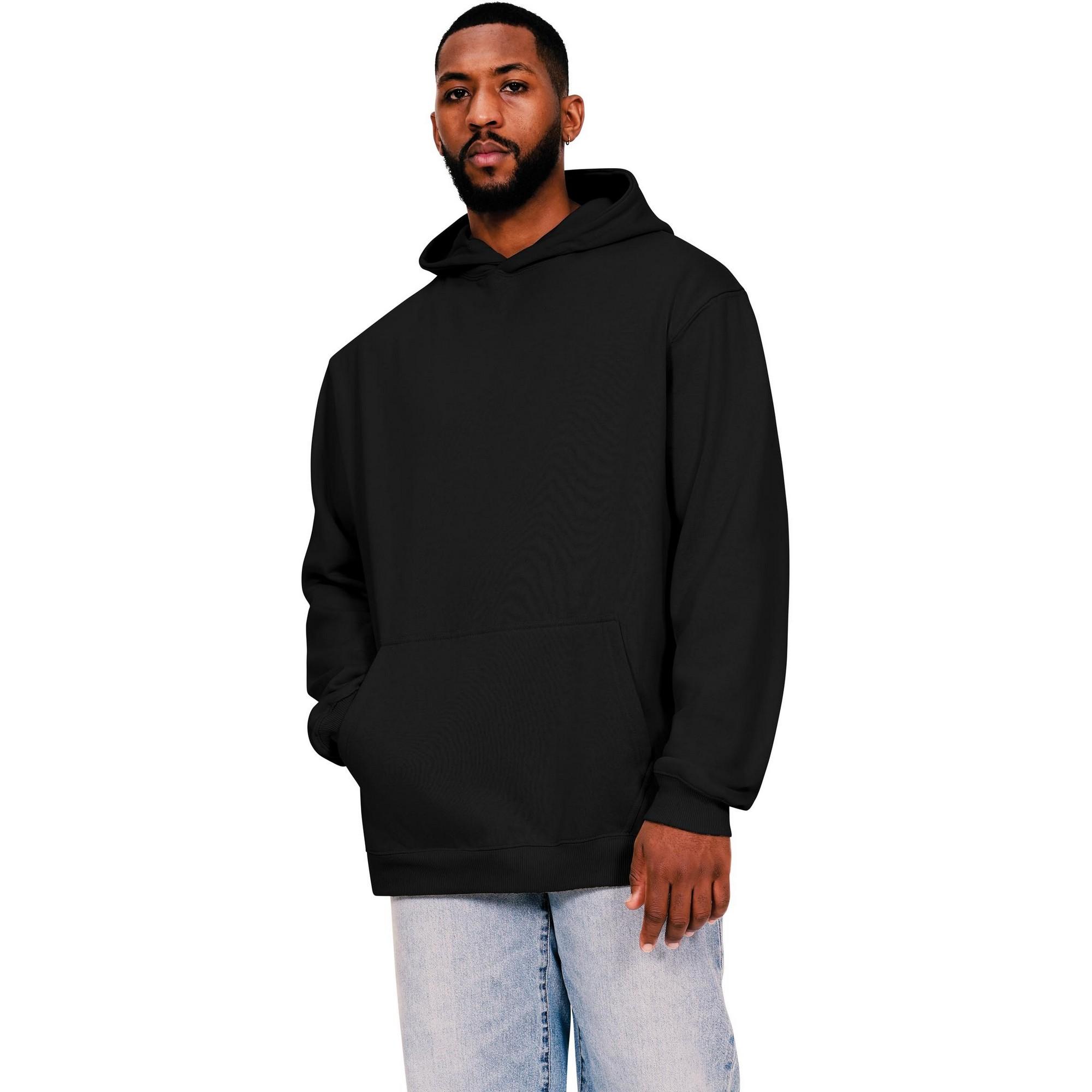 Casual Classics Ringgesponnen katoenen lange oversized hoodie voor heren M zwart