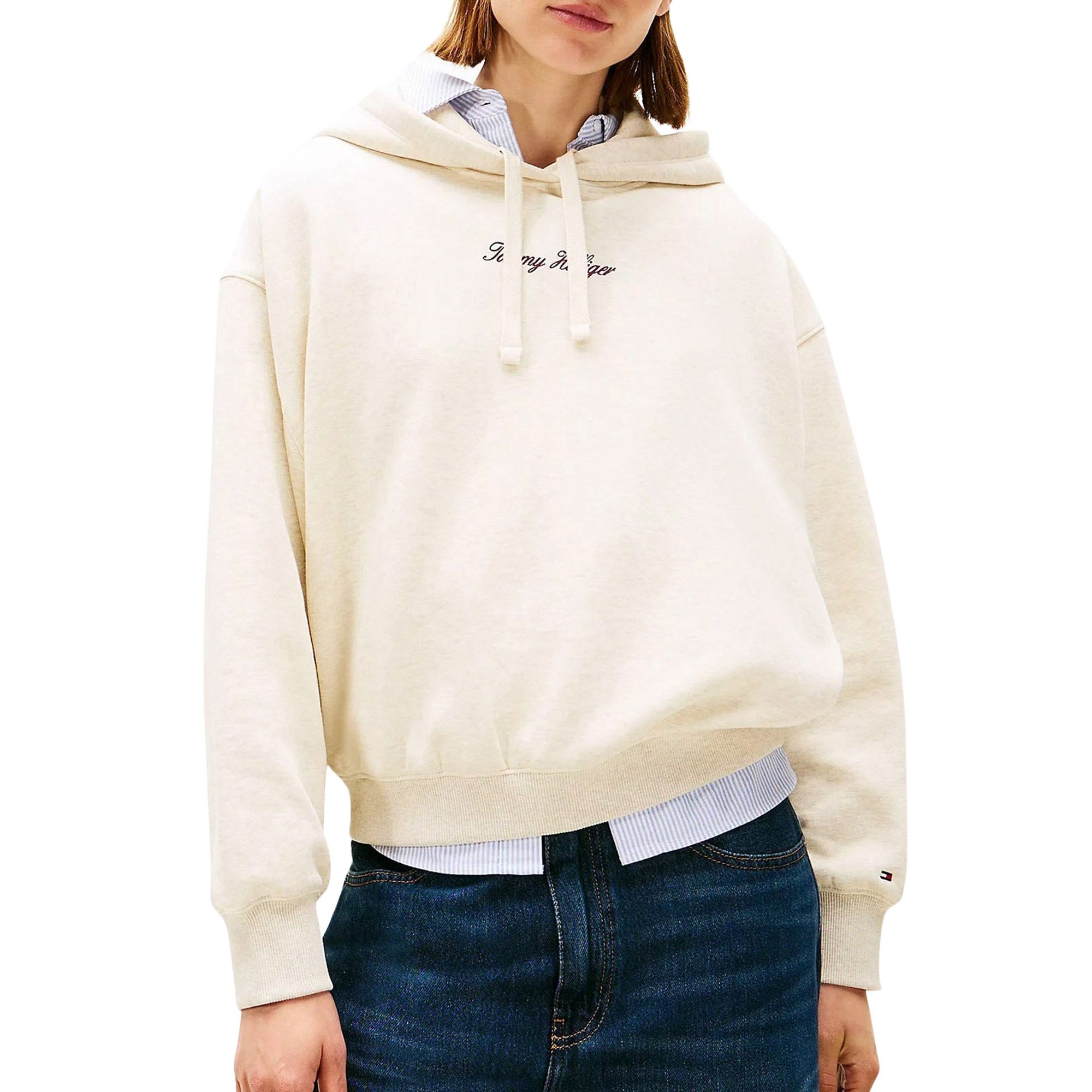 Tommy Hilfiger Classiccript Fleece Hoodie Dames
