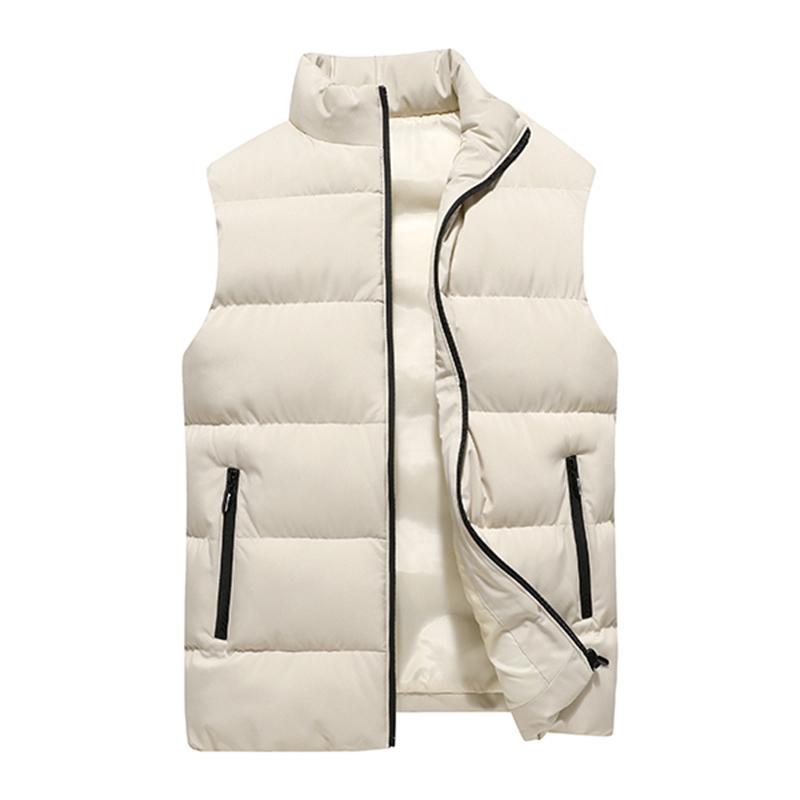 Yoxier Plus Size 8XL Herfst Winter Heren Vest Jas Heren Casual Winddicht Waterdicht Warm Vest Jas Heren Mode Casual Vest Man 8XL kaki