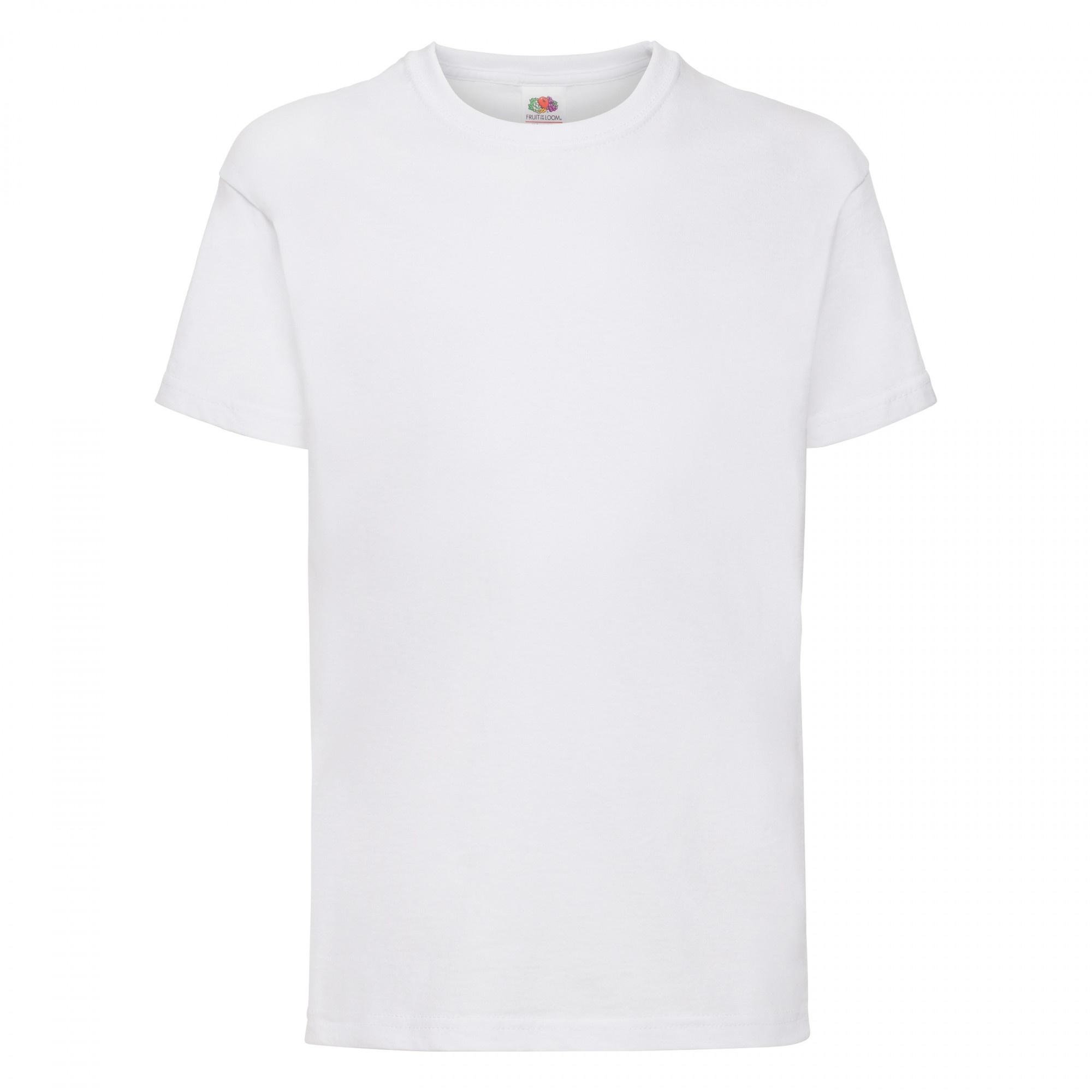 Fruit Of The Loom Childrens/Kids Unisex Valueweight Short Sleeve T-Shirt (Pack of 2) 2-3 wit
