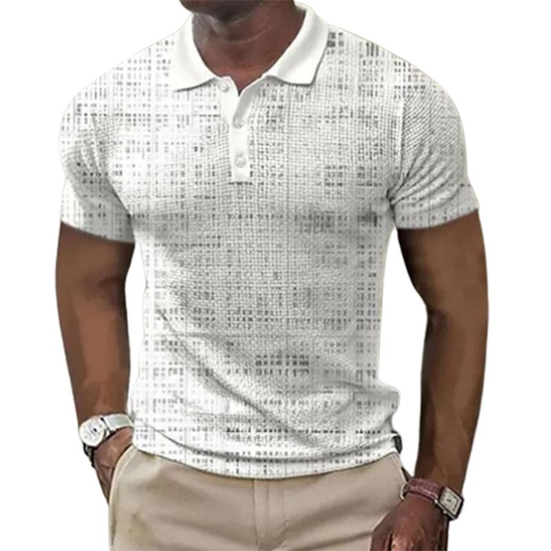 Haojun Zomer herenmode en casual poloshirt met korte mouwen S