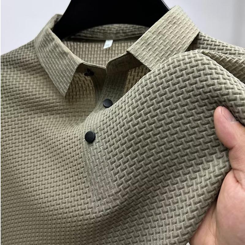 VantaGoods Heren poloshirt met korte mouwen van Ice Silk Mesh M kaki