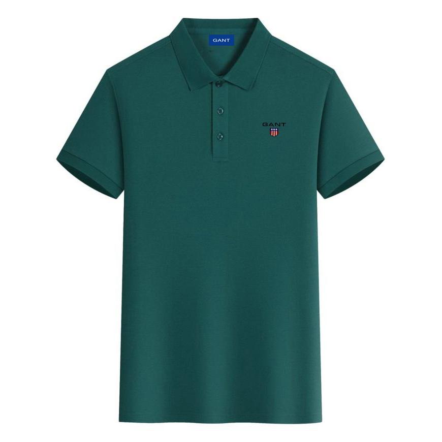 Gant Summer New Embroidered Casual Sports Collar Polo Shirt, Sweat Wicking and Moisture Absorbing Pure Cotton Polo Shirt XL