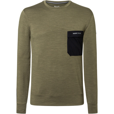 Super.Natural Heren Alpine Pocket Crew Pullover