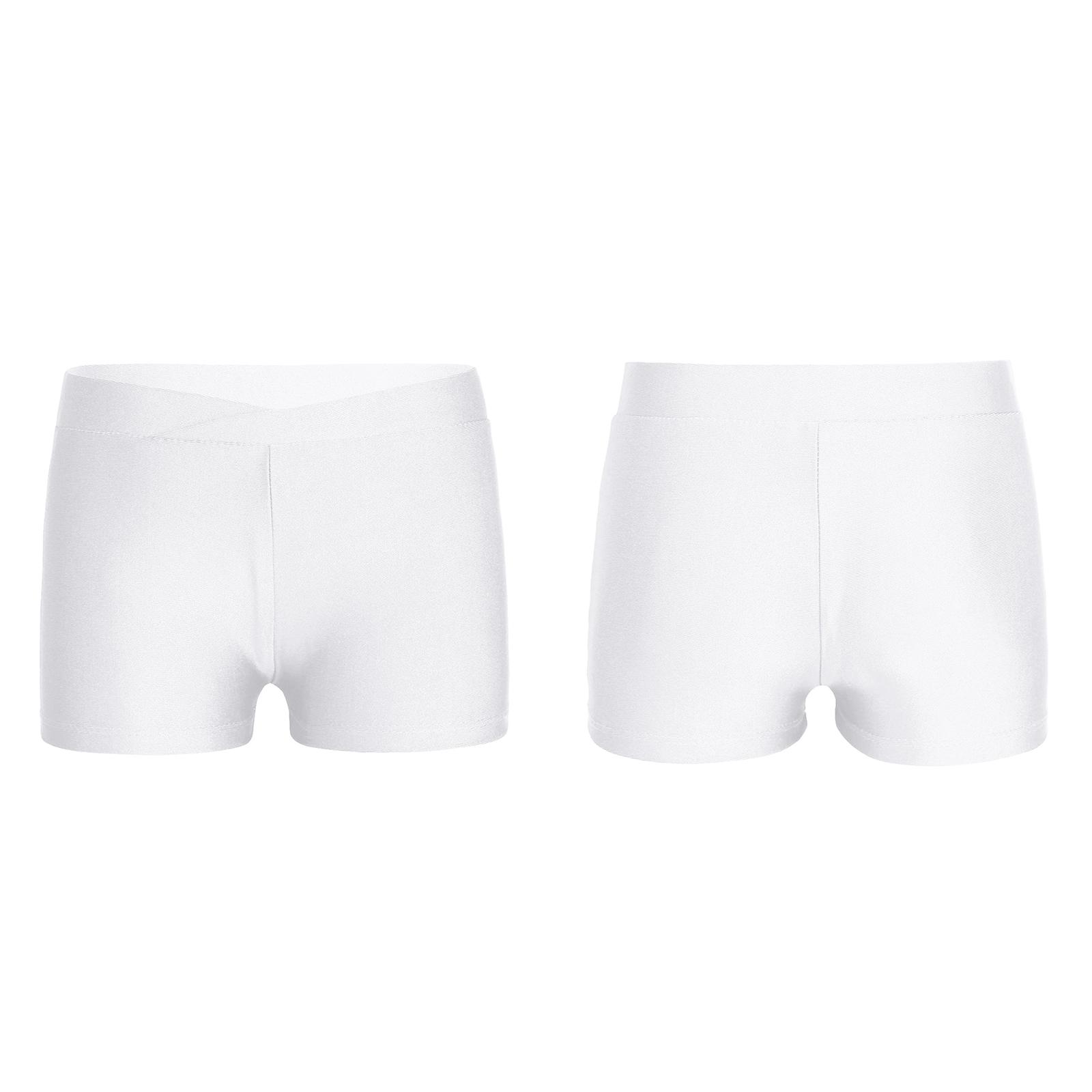 Yeahdor Kinderen meisjes elastische taille shorts kind dans sport gymnastiek workout bodems shorts 7-8 Years
