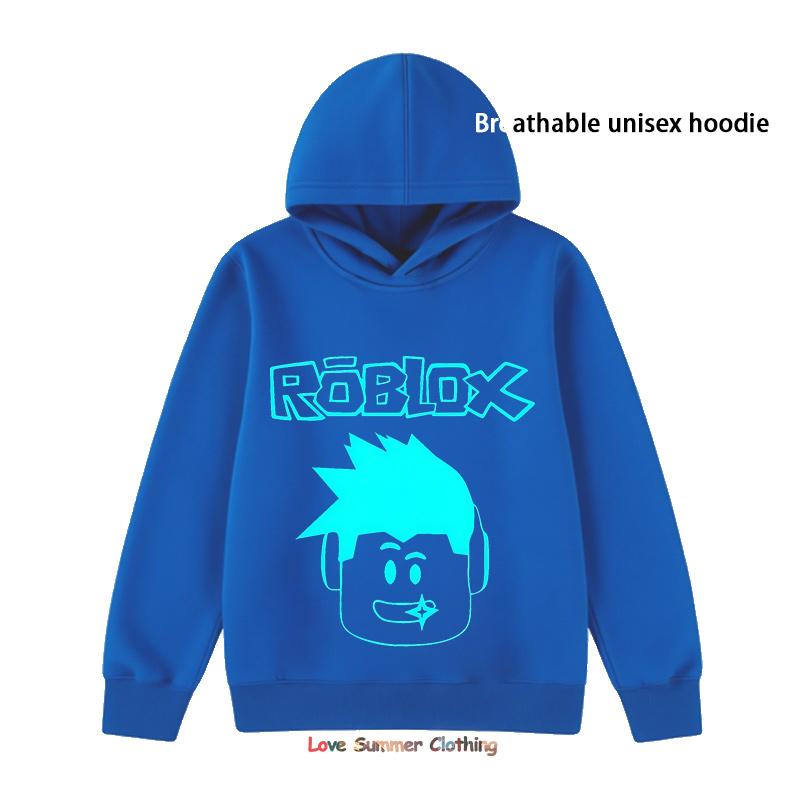 MINISO Roblox HD Print Kids Hoodie Casual Unisex Pullover for Boys and Girls 4-14 Years Polyester Veryday Casual Wear Printed Hoodie Youth 130