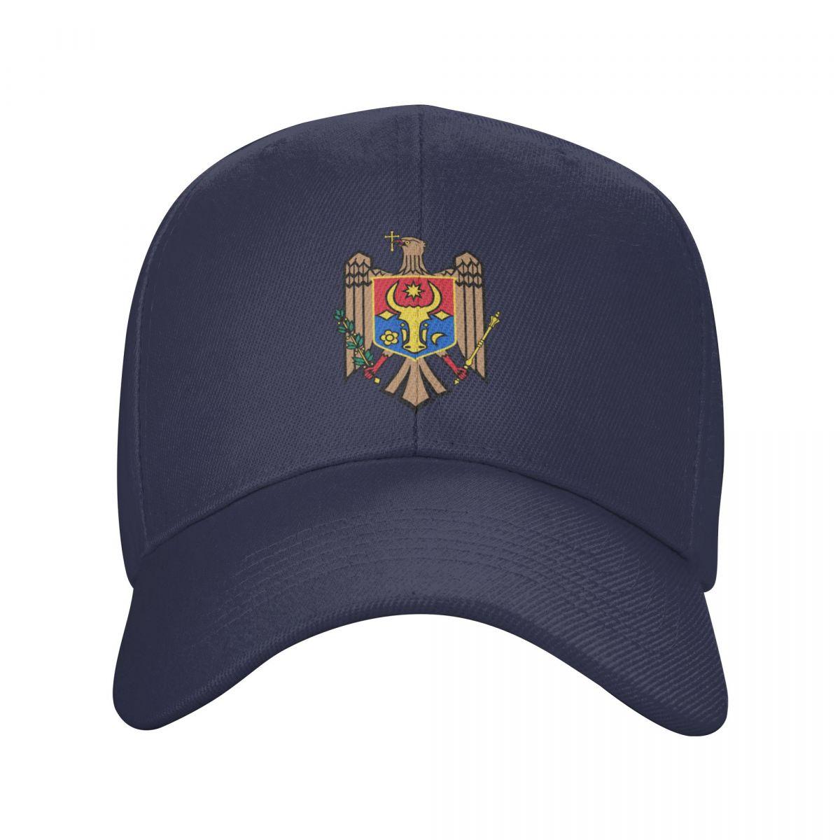 Colomi Punk Wapenschild van Moldavië Baseball Cap Unisex Volwassen Moldaviërs Vlag Verstelbare Papa Hoed voor Unisex Vrouwen Hip Hop Baseball Cap