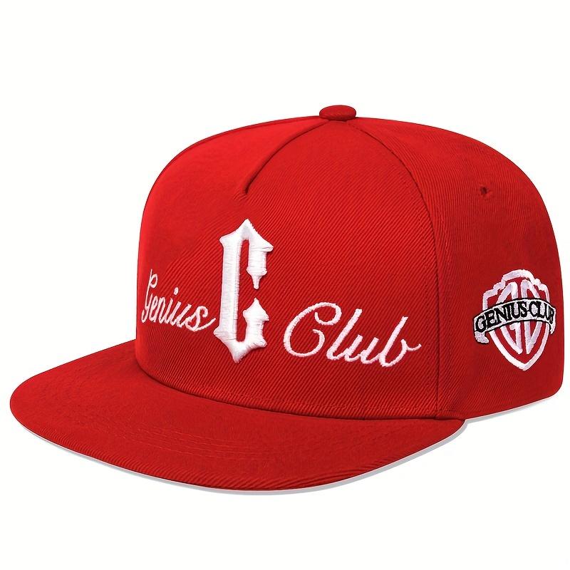 Cap Factory Modieuze letterborduurwerk honkbalpet Unisex verstelbare katoenen platte petten Punk Hip Hop hoeden golfhoed rood