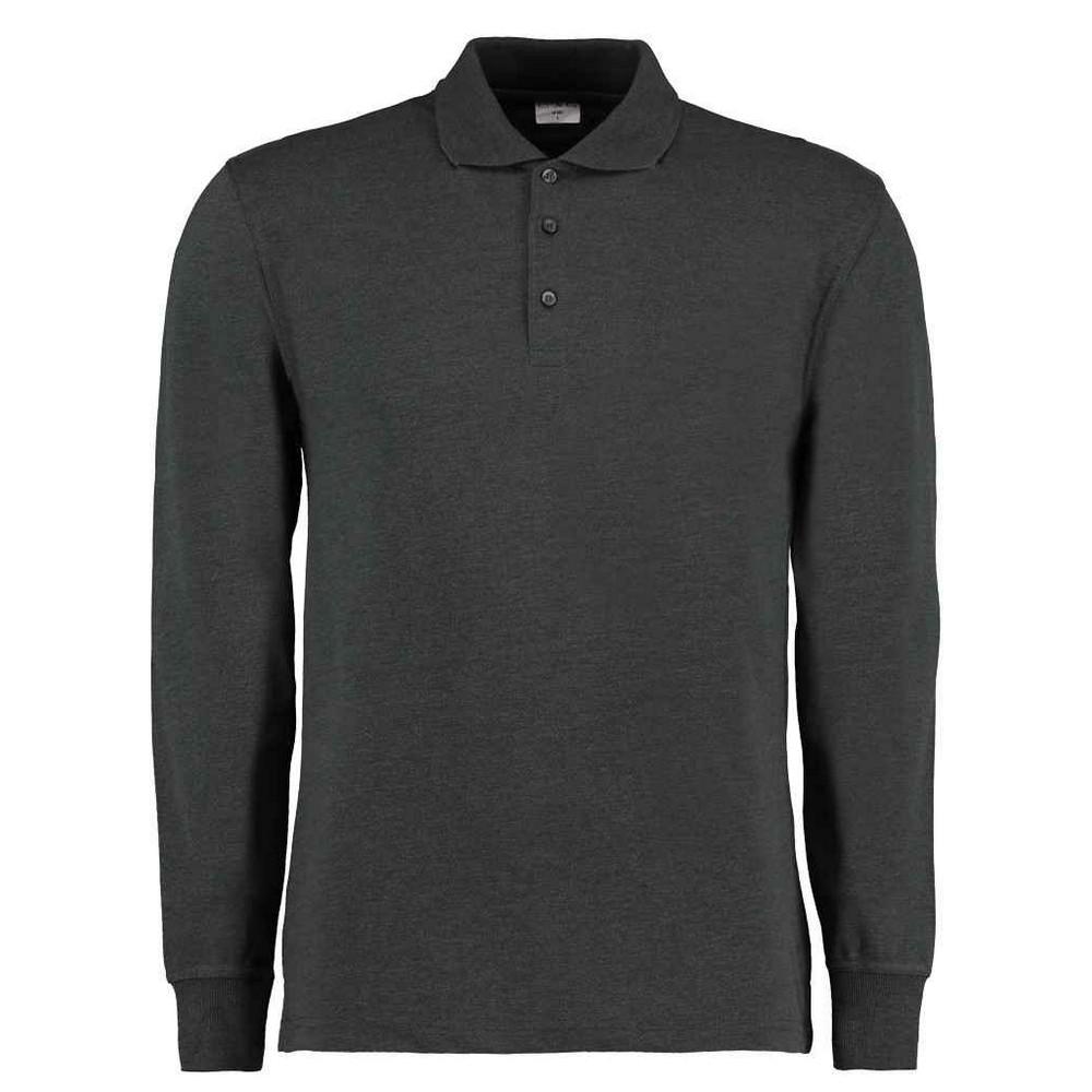 Kustom Kit Heren piqué poloshirt met lange mouwen L raket metallic kleur