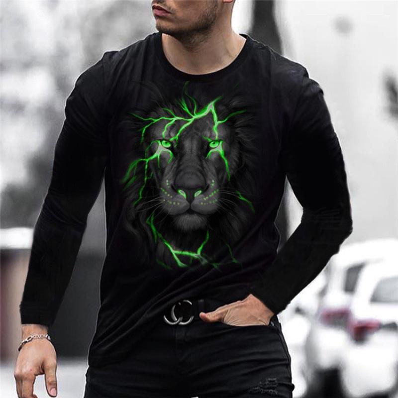 ETST WENDY 05 Grafische dierenmodeontwerper Casual heren 3D-print T-shirt Sport Buiten Vakantie Gaan T-shirt Lange mouw Kleding L