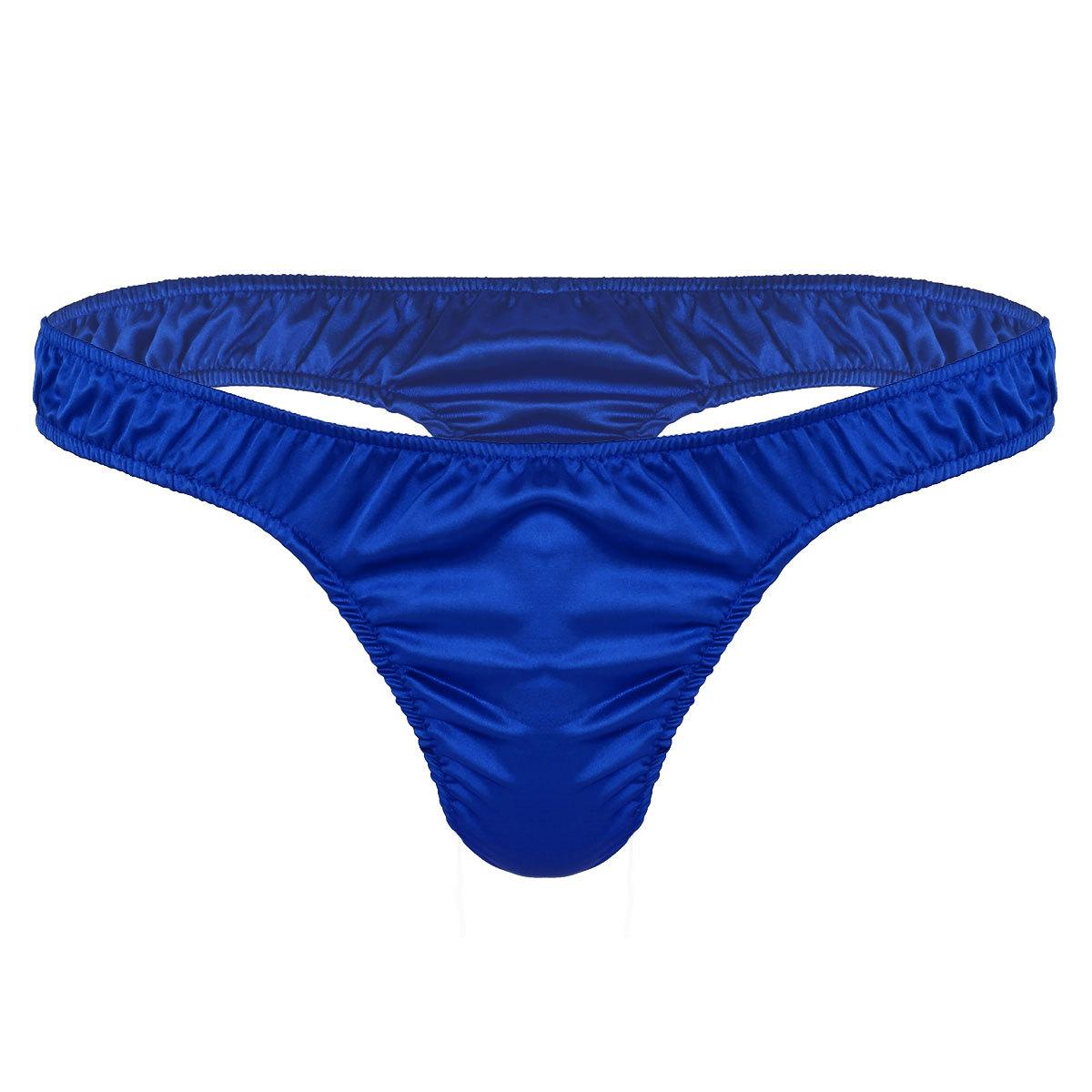 Manyakai Heren zwembroek in effen kleur, sexy zwembroek met lage taille, strandzwemshort XL blauw