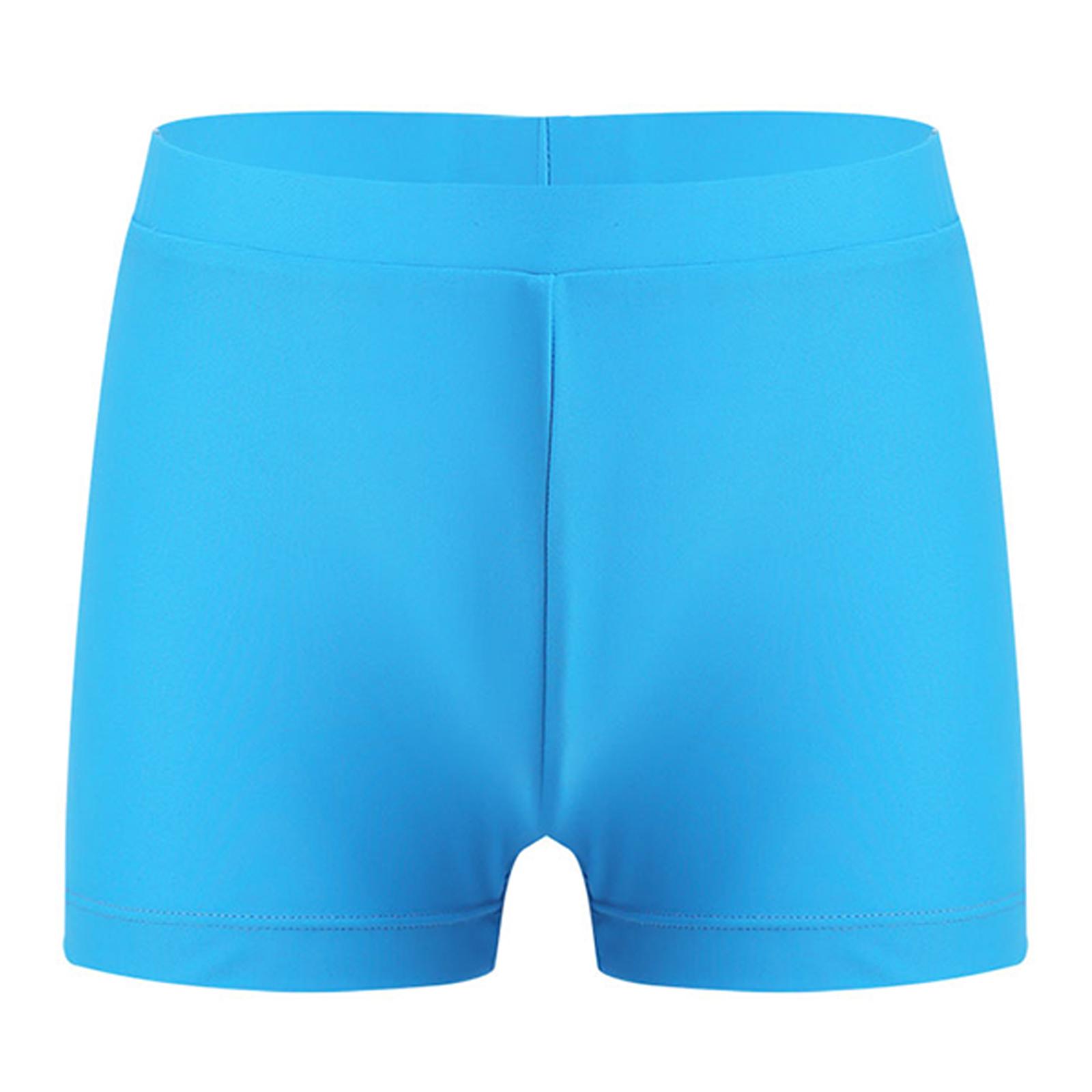 IEFiEL Kinderen Meisjes Snel Drogende Zwemshorts Effen Kleur Zwembad Strand Zwemshorts 3-4 Years lichtblauwe kleur