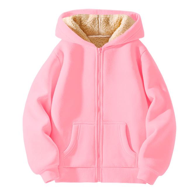 Dola Unisex Winter Fleece Hoodies voor Jongens Sweatshirt Casual Dikker Warme Kinderen Rits Jas Tops 8 9 10 12 Jaar Meisjes Kleding Kostuums 130cm