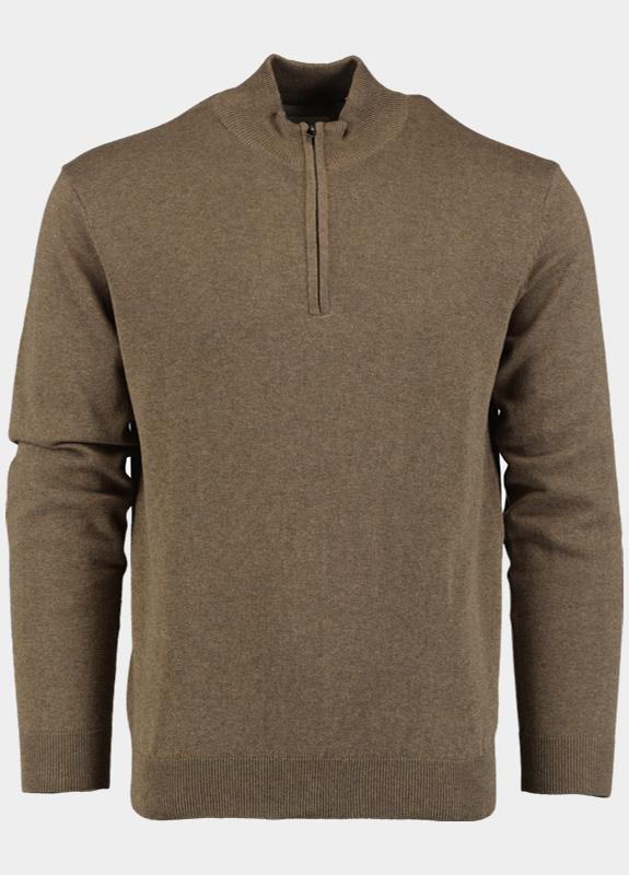 Bos Bright Blue Half zip half zip 100% katoen 528400cct-13/875