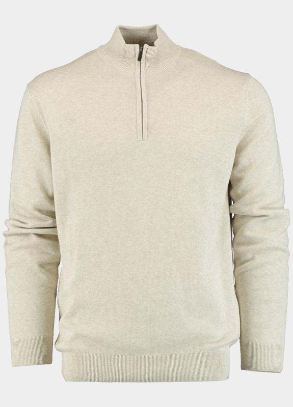 Bos Bright Blue Half zip half zip 100% katoen 528400cct-13/815