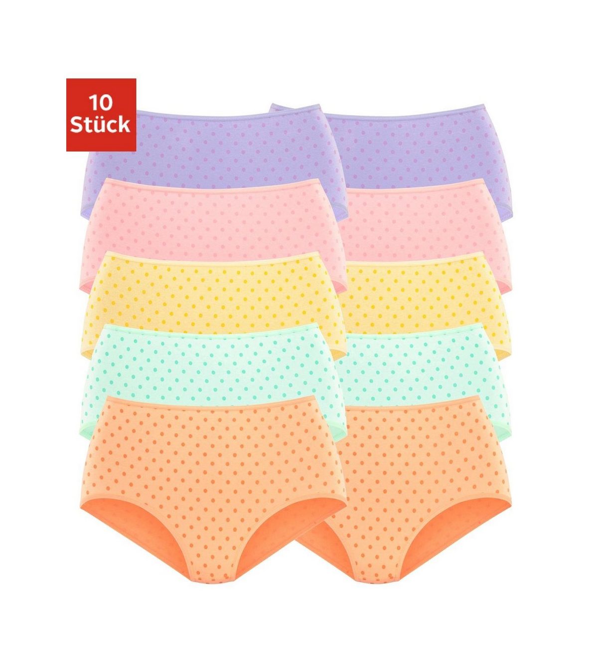 Petite fleur Tailleslip van elastisch katoen (set, 10 stuks, 10 stuks)