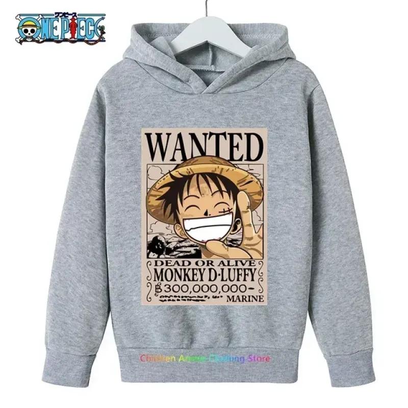 Nihao Lente Herfst One Piece Hoodie voor Jongens Anime Luffy Hoodie Sweatshirt Kinderjas Herenkleding Sudaderas L