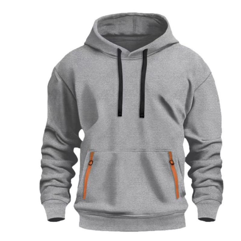 Cloudy and sunny days Men's Hoodie 2025, Casual Sporty Hoodie, Autumn and Winter Top, Arm Pocket Zipper Hoodie S lichtgrijze kleur