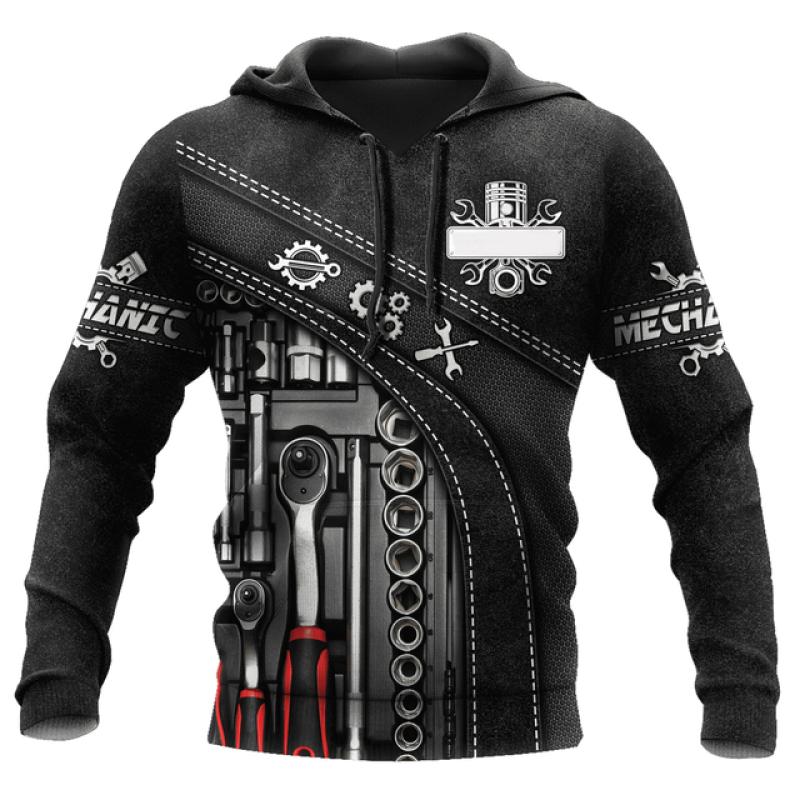 Explorer Outdoors Heren Sweatshirt Met Capuchon Vintage T-shirt Herfst Kleding Monteur 3d Print Tops Mode Straat Casual Hoodies Oversized Trui S