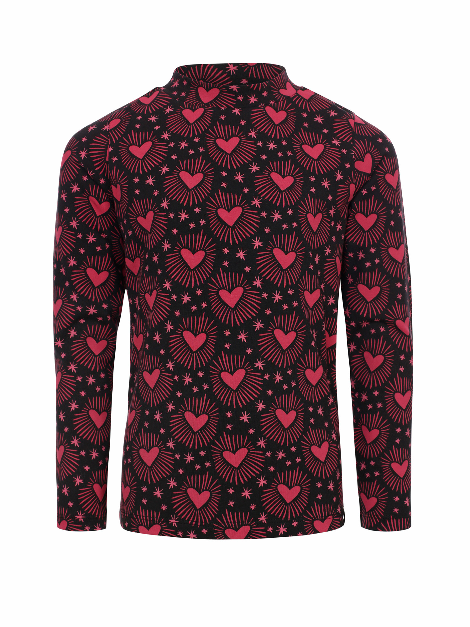 LOOXS Little winter t-shirt meisjes - bruin - harten/longsleeve