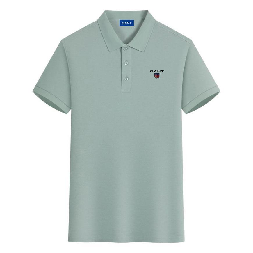 Gant Summer New Embroidered Casual Sports Collar Polo Shirt, Sweat Wicking and Moisture Absorbing Pure Cotton Polo Shirt L