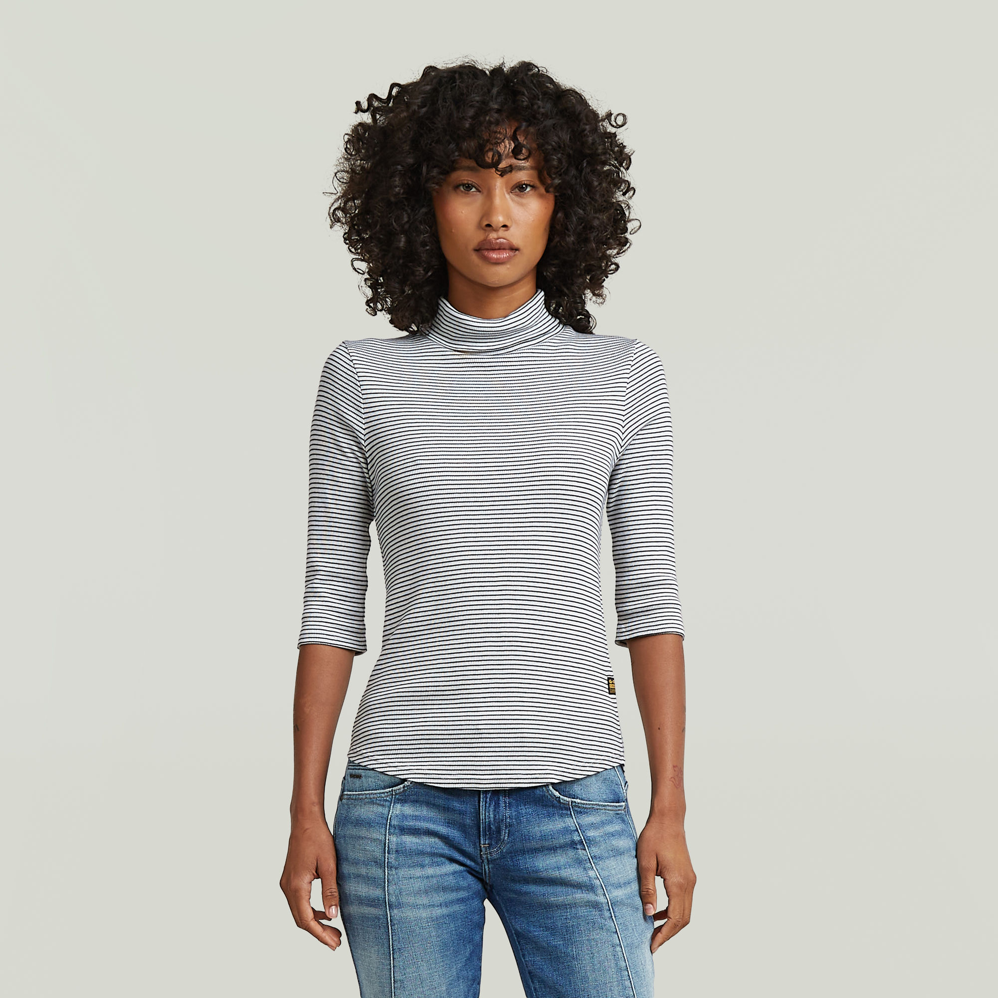 G-Star RAW Mock Striped Slim T-Shirt - Meerkleurig - Dames
