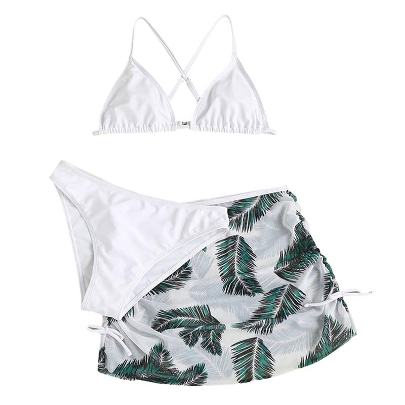 Sunshine kids clothing 8-13 jaar Kinderen Meisjes Zomer Bikini Badmode BH Slip en Rok 3-delig Badpak Strandkleding 140