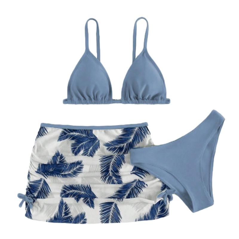 Sunshine kids clothing 8-13 jaar Kinderen Meisjes Zomer Bikini Badmode BH Slip en Rok 3-delig Badpak Strandkleding 140