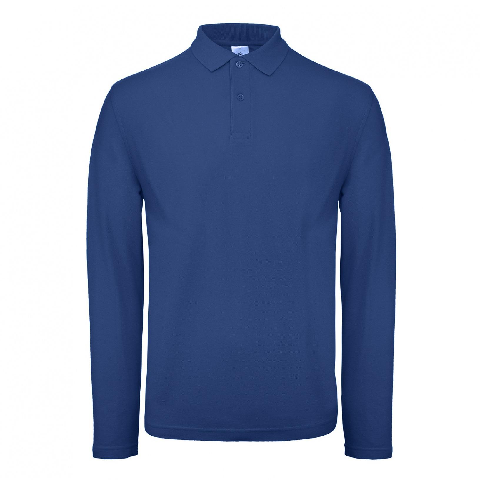 B and C B&C ID.001 herenpolo met lange mouwen (pak van 2) XS
