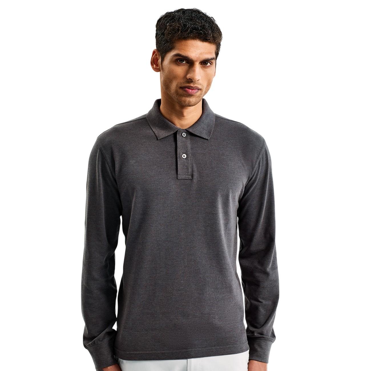 Asquith & Fox Mens Classic Fit Long Sleeved Polo Shirt XL