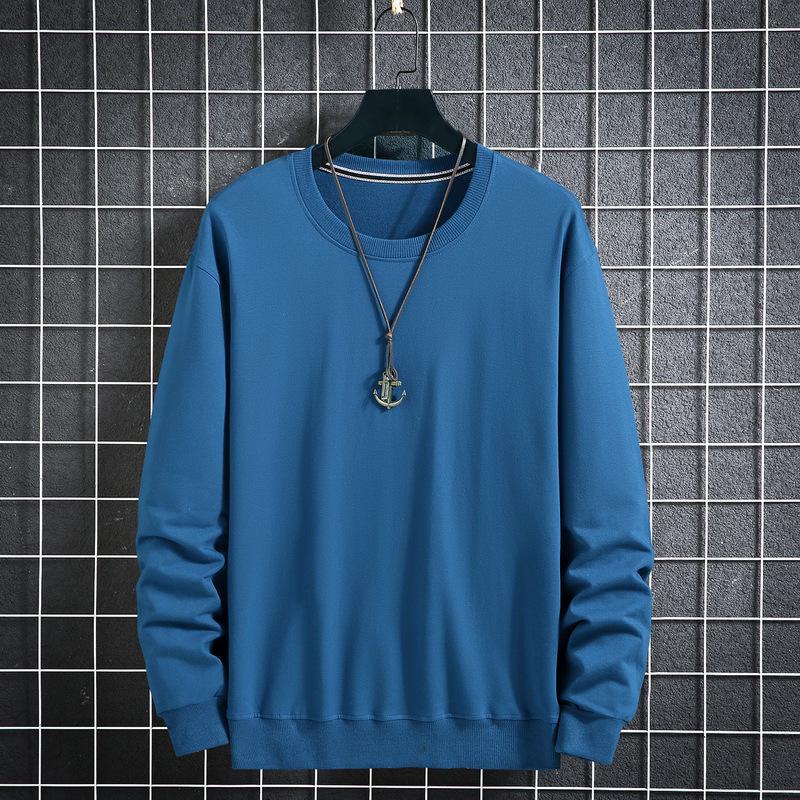 StrideBox 2023 Men's Plus Size Long Sleeve Loose Sweater Shirt 12XL blauw
