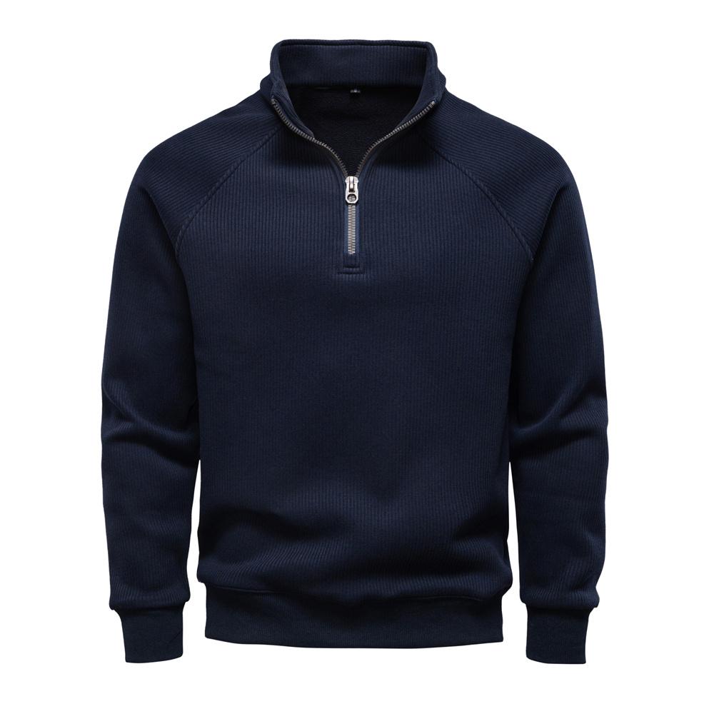 AIOPESON AIOPESIN Brand Men Winter Thermal Sweater Cotton Zipper Slim Fit Thermal Underlayer Top Luxury Soft Shell Pullover Sweatshirt EUR S 55-65kg