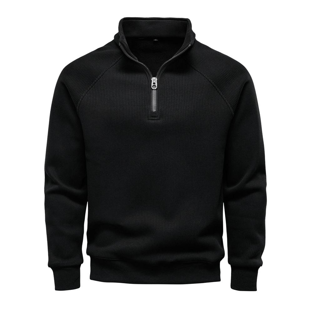 AIOPESON AIOPESIN Brand Men Winter Thermal Sweater Cotton Zipper Slim Fit Thermal Underlayer Top Luxury Soft Shell Pullover Sweatshirt EUR M 65-75kg