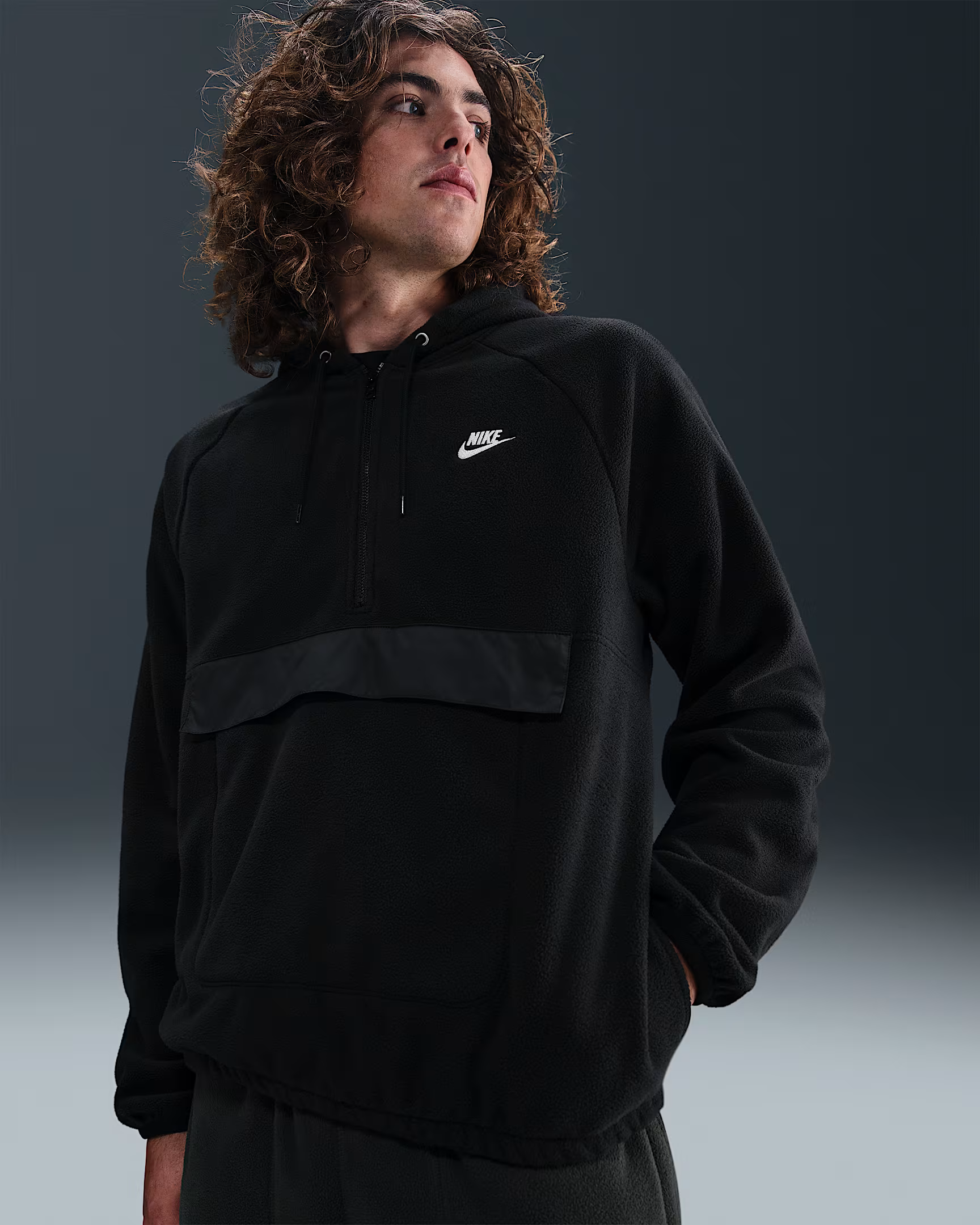 Nike m nk club winter top sport t-shirt lange mouw heren -