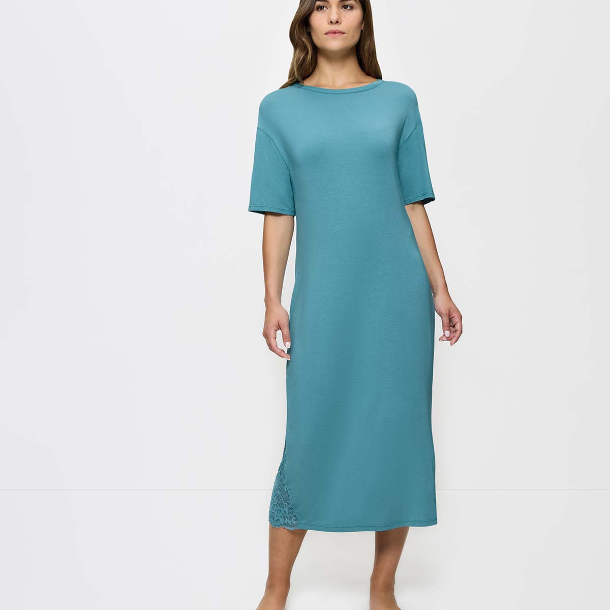 Triumph Timeless Sensuality nachtjapon, turquoise