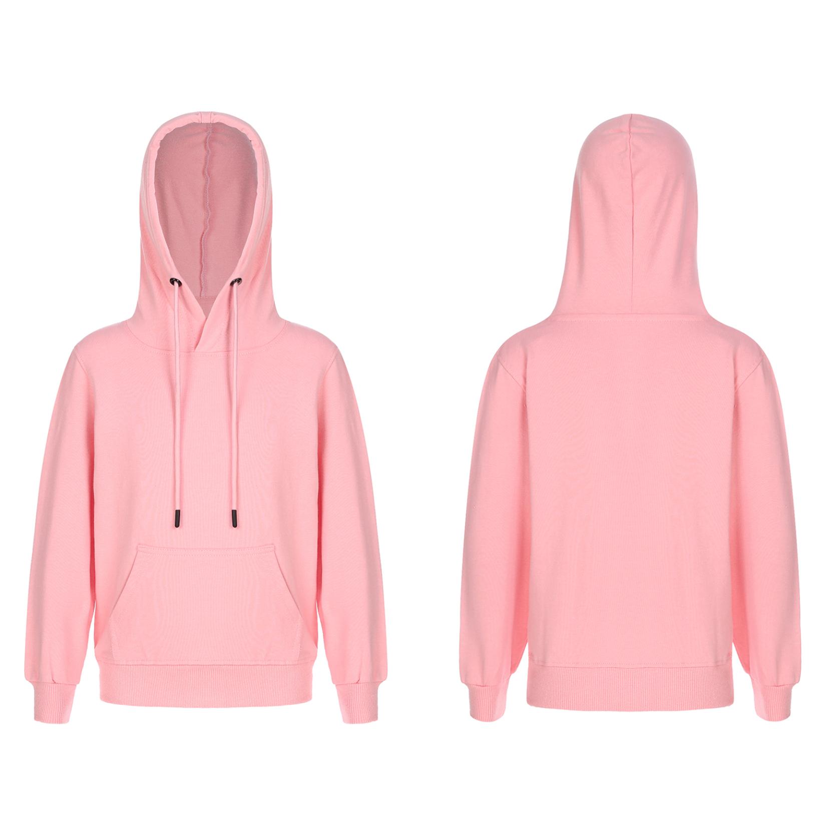 IEFiEL Stijlvolle kinderkleding met lange mouwen en capuchon met trekkoord Top voor jongens Vrijetijdskleding Sportkleding 5-6 Years roze