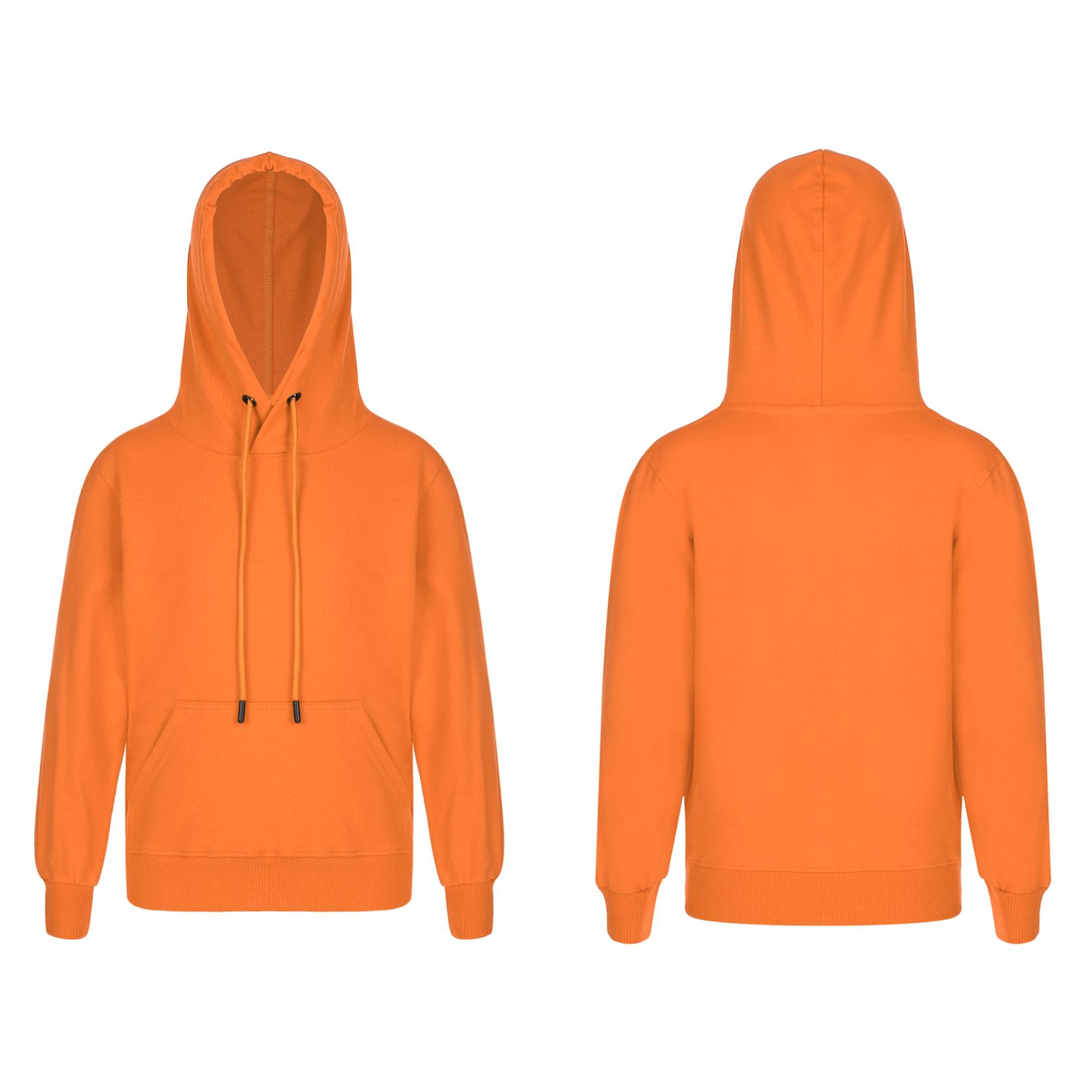 IEFiEL Stijlvolle kinderkleding met lange mouwen en capuchon met trekkoord Top voor jongens Vrijetijdskleding Sportkleding 5-6 Years oranje