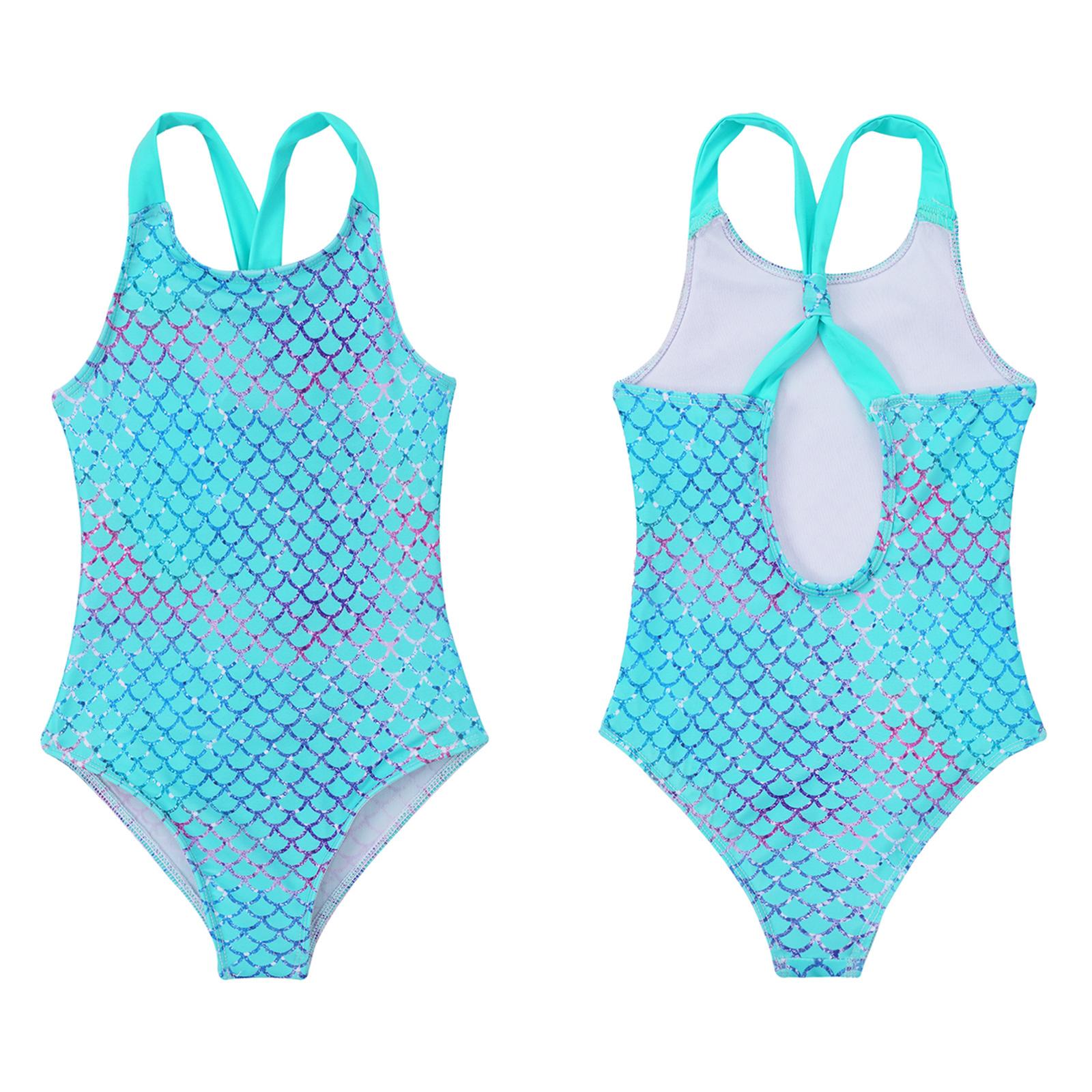 IEFiEL 2 Meisjesbadpak Zomer Braziliaanse strandbadpakken Draag schouderbandjes Eendelige badpakken voor kinderen Meisjesbadkleding 5-6 Years groen