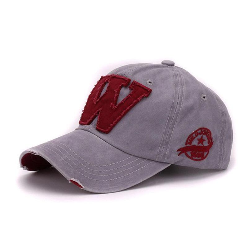 Cap Factory Katoenen honkbalhoeden Damesmode Sport Hiphophoed Heren Gewassen Daddy Cap grijs