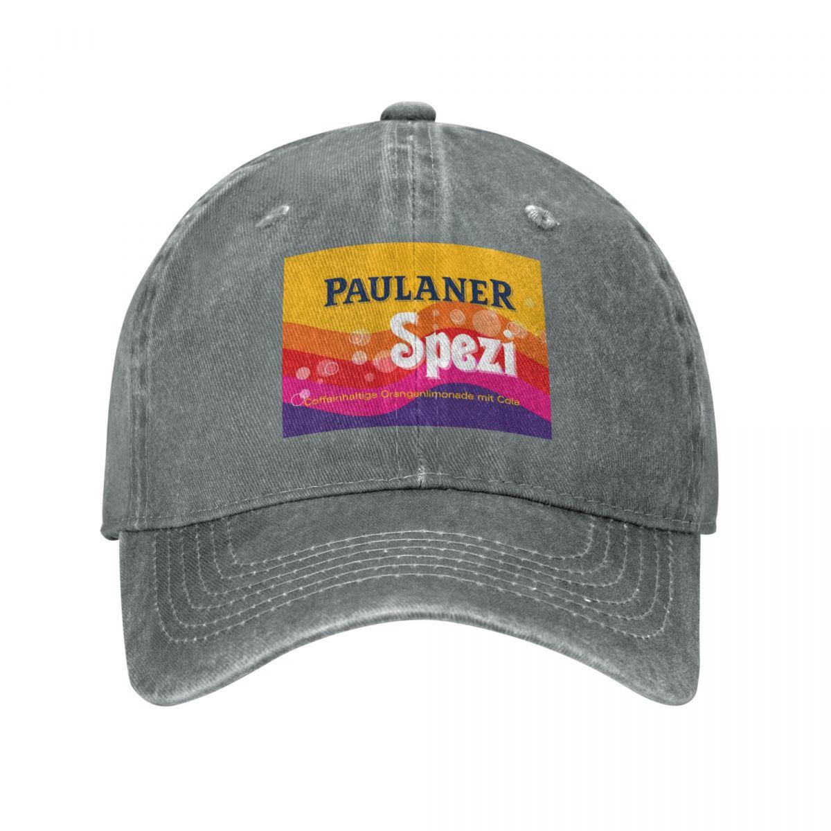 ALLRICK Baseball Caps Paulaner Spezi Drink Accessoires voor Unisex Vrouwen Mode Versleten Denim Dad Hat One Size