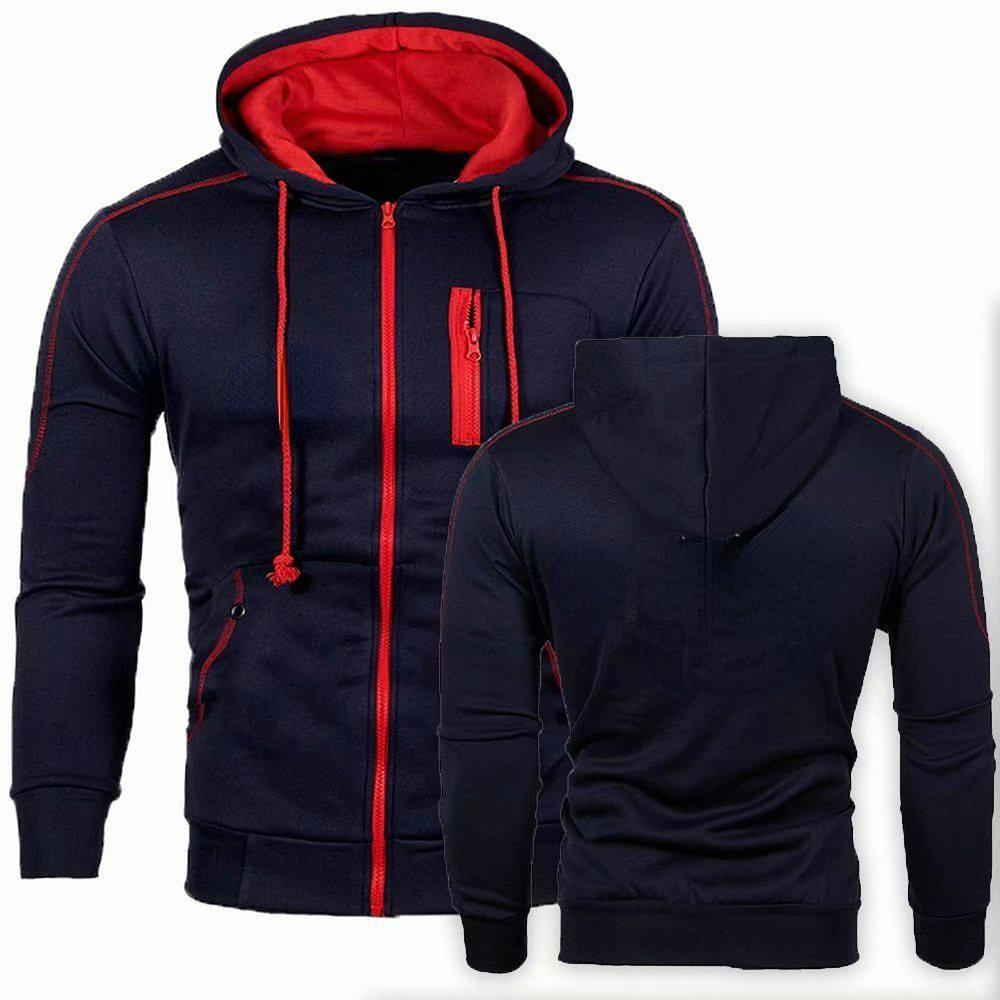 Smart Good Heren Sweatshirt Jas Buitenkleding Jumper Trui Heren Herfst Winter Hoodie Met Capuchon M marineblauwe kleur