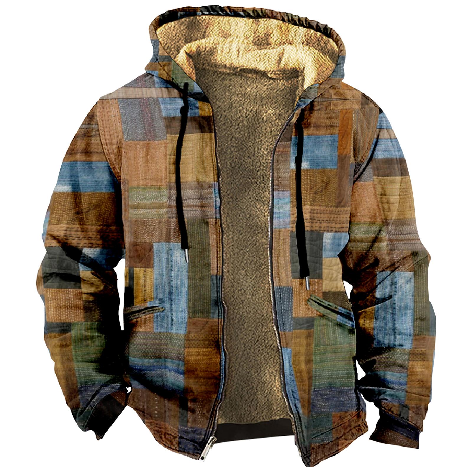 Swimwear Heren Winter Bedrukt Fleece Jack Vest Ritsjack L