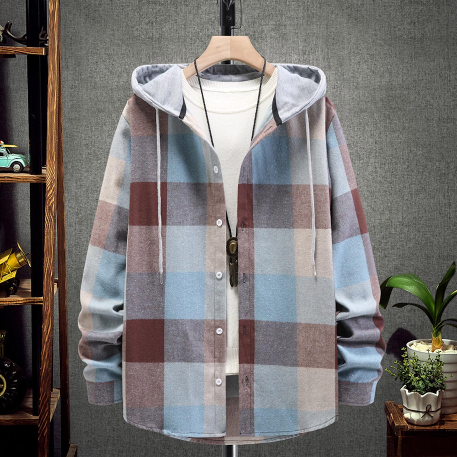 Timoduizhang Herfst Stijl Son Hooded Shirt Heren Stijl Losse Lange Mouw Top XL