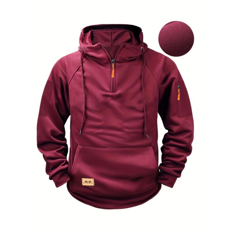 3D Eternal Love Herenhoodie met rits, meerdere zakken, sportcasual jack L bordeaux