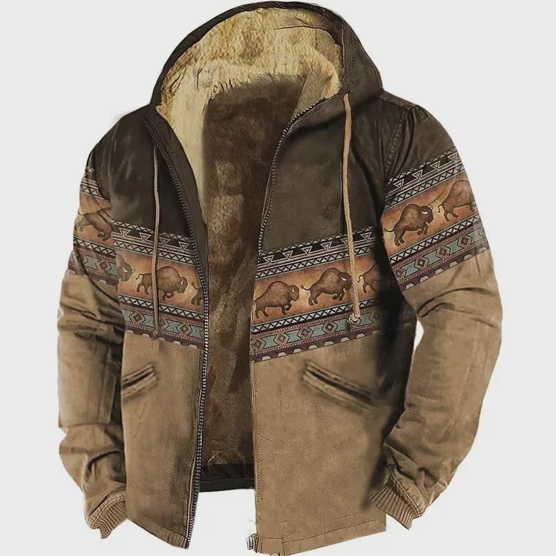StrideBox 2023 Herfst/Winter Retro Arctisch Velours Hoodie Heren Sweatshirt XL